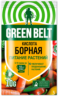 Борная кислота (пак.10гр) микроудобрение